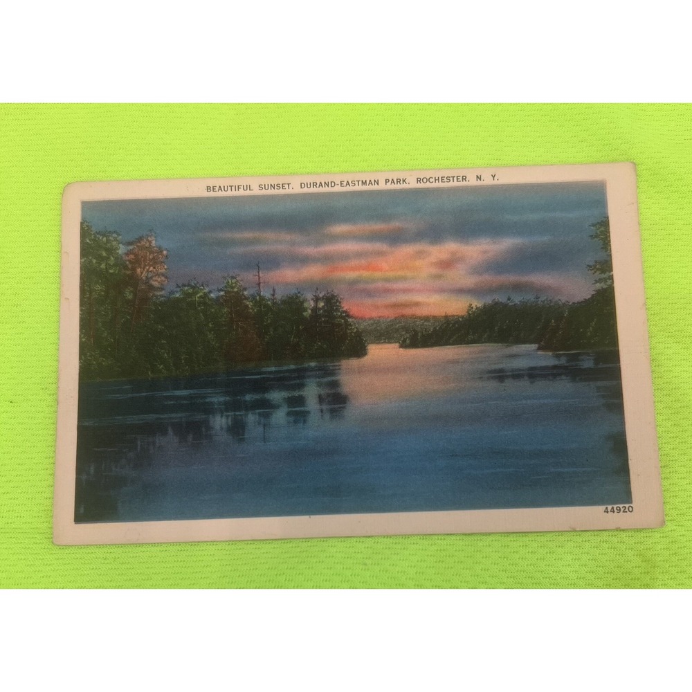 Post Card - Beautiful Sunset Durand-Eastman Park, Rochester New York Unposted